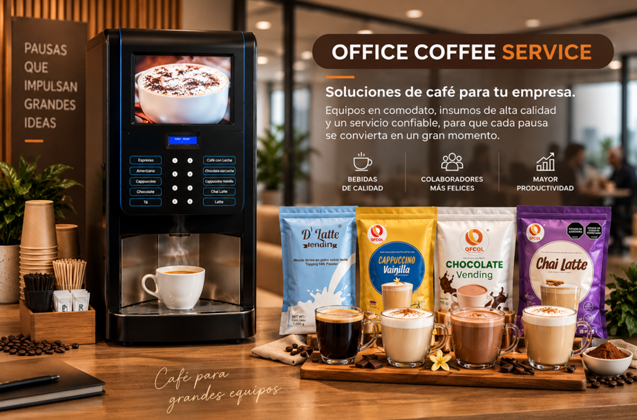 Office Coffee Service para empresas con café y bebidas